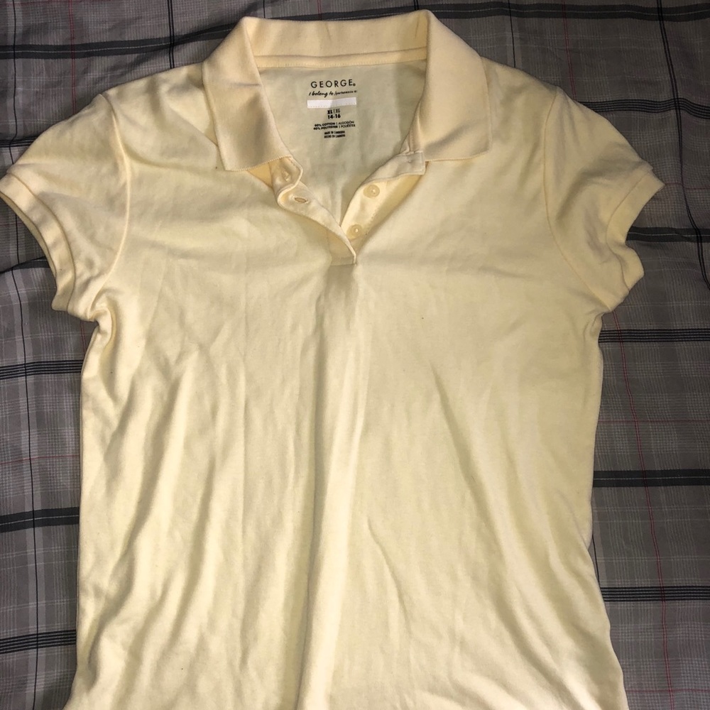 Yellow Collared Short Sleeve shirt